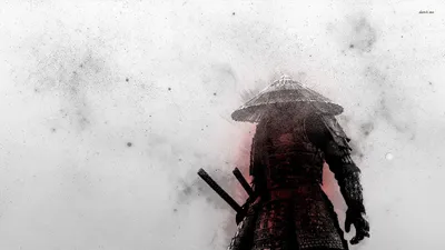 Fantasy Warrior Dressed Fantasy Wallpaper 4K 1920x1080 Hd, Desktop, Wallpaper, Featuring, A, Fantasy, Warrior, Dressed, Samurai, Standing, Misty, Atmospheric, White, Ultrawide, Full HD