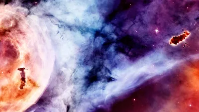 Vibrant Sci Space Glowing Stars Wallpaper 4K, Space category