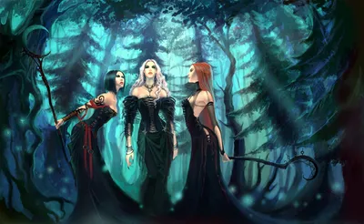 Mystical Three Witches Elegant Dark Black/Dark Wallpaper 4K 3250x2000 A, Mystical, Scene, Featuring, Three, Witches, In, Elegant, Dark, Gowns, Surrounded, Shadowy, Gray, Ultrawide, QHD