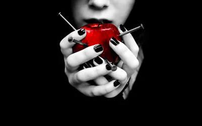 Dark Gothic Pair Hands Holding Black/Dark Wallpaper 4K 1920x1200 A, Dark, Gothic, Hd, Wallpaper, Featuring, Pair, Hands, Holding, Red, Apple, Pierced, White, Gray, Ultrawide, Full HD