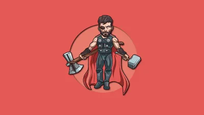 Vibrant Minimalist Wallpaper Minimal Wallpaper 4K 3840x2160 Minimalist, Comic, Thor, Hd, Desktop, Wallpaper, Orange, Pink, Ultrawide, 4k