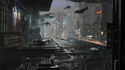 Vibrant Sci Cityscape Futuristic Buildings Wallpaper 4K, World category