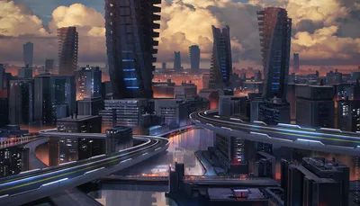 Futuristic Sci Cityscape Towering World Wallpaper 4K 1800x1032 Futuristic, Sci-fi, Cityscape, With, Towering, Skyscrapers, And, Elevated, Highways, Under, Dramatic, Sky, Gray, Ultrawide