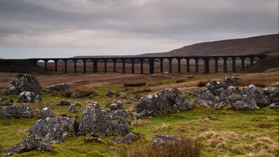 Man Ribblehead Viaduct Abstract Wallpaper 4K 1920x1080 Man, Made, Ribblehead, Viaduct, Hd, Desktop, Wallpaper:, Gray, Ultrawide, Full HD
