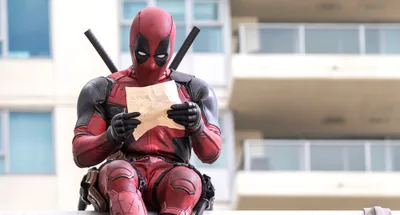 Deadpool His Iconic Red Black Black/Dark Wallpaper 4K 2000x1076 Hd, Desktop, Wallpaper, Featuring, Deadpool, In, His, Iconic, Red, Black, Suit, Sitting, White, Gray, Ultrawide, Full HD