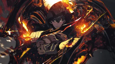 Sung Jin Woo Anime Solo Abstract Wallpaper 4K 3840x2160 Hd, Desktop, Wallpaper:, Featuring, Sung, Jin-woo, From, The, Anime, Solo, Leveling, Depicted, White, Brown, Ultrawide, 4k