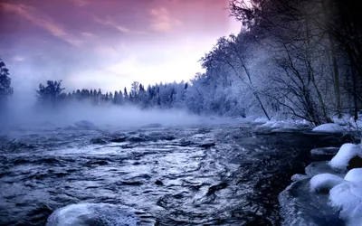 Dark Frozen Wallpaper Nature Wallpaper 4K 1920x1200 Hd, Desktop, Wallpaper:, Of, A, Frozen, River, Landscape, Under, Foggy, Snowy, Icy, White, Ultrawide, Full HD