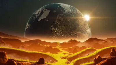 Digital Art Landscape Planet Space Wallpaper 4K 3840x2160