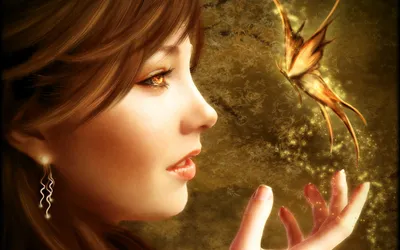 Fantasy Woman Gazing Animals Wallpaper 4K 2880x1800 A, Fantasy, Hd, Desktop, Wallpaper:, Featuring, Woman, Gazing, Glowing, Butterfly, Soft, Ethereal, White, Brown, Ultrawide, QHD
