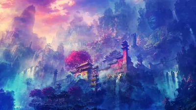 Serene Anime Wallpaper Abstract Wallpaper 4K 1920x1080