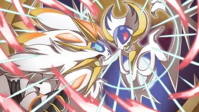 Moody Vibrant Wallpaper Space Wallpaper 4K 3840x2160 A, Vibrant, Hd, Wallpaper, Featuring, Solgaleo, And, Lunala, Pok, Mon, Sun, Moon, White, Ultrawide, 4k