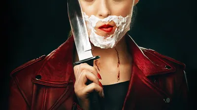 Freaky Movie Woman Abstract Wallpaper 4K 1920x1080 Freaky, Movie, Hd, Pc, Desktop, Wallpaper, Woman, In, Red, Leather, Jacket, Gray, White, Ultrawide, Full HD