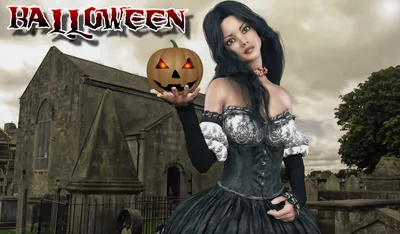 Gothic Woman Holding Glowing Jack Nature Wallpaper 4K 1920x1122 Hd, Pc, Desktop, Wallpaper:, Featuring, A, Gothic, Woman, Holding, Glowing, Jack-o, 039, White, Gray, Ultrawide, Full HD