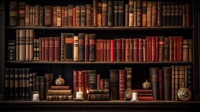 Epic Bookshelf Wallpaper Wallpaper 4K, Abstract category