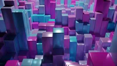 Abstract Geometric Cubes Abstract Wallpaper 4K 1920x1080 Hd, Abstract, 3d, Wallpaper, Featuring, Geometric, Cubes, In, Vibrant, Shades, Pink, Blue, Brown, Gray, Ultrawide, Full HD