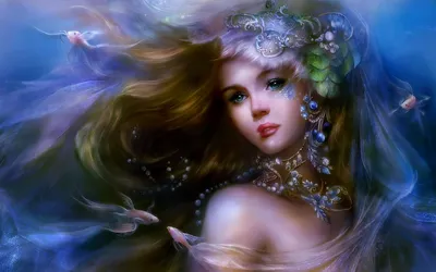 Vivid Fantasy Wallpaper Fantasy Wallpaper 4K 1680x1050 Hd, Fantasy, Desktop, Wallpaper, Of, A, Beautiful, Woman, Flowing, Hair, Adorned, Jewels, Gray, Ultrawide