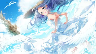 Misty Anime Wallpaper Animals Wallpaper 4K 1920x1080 Anime, Girl, With, Aqua, Hair, And, Blue, Eyes, Wearing, Straw, Hat, Dress, White, Ultrawide, Full HD