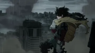 Izuku Midoriya Hero World Wallpaper 4K 1920x1080 Hd, Desktop, Wallpaper, Of, Izuku, Midoriya, From, My, Hero, Academia, Standing, Rain, Gray, Ultrawide, Full HD