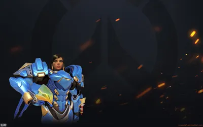 Pharah Overwatch Blue Armor Dark Games Wallpaper 4K 1920x1200 Hd, Pc, Desktop, Wallpaper, Of, Pharah, Overwatch, In, Blue, Armor, Against, Gray, Brown, Ultrawide, Full HD