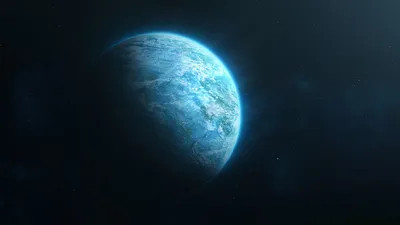 Sci Detailed Glowing Blue Space Wallpaper 4K 1920x1080 Hd, Sci-fi, Desktop, Wallpaper, Featuring, A, Detailed, Glowing, Blue, Planet, Set, Against, Gray, White, Pink, Ultrawide, Full HD