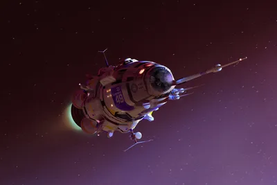 Sci Spaceship Drifting Deep Space Wallpaper 4K 1920x1280 Hd, Pc, Desktop, Wallpaper, Of, A, Sci-fi, Spaceship, Drifting, Through, Deep, Space, Brown, Gray, Blue, Landscape, Full HD