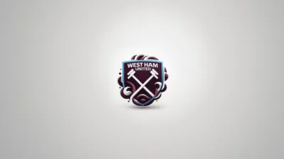 Crisp Minimalist Wallpaper Minimal Wallpaper 4K 3840x2160 Minimalist, West, Ham, United, F.c., Logo, Centered, On, Soft, Grey, Gradient, Ultra, White, Ultrawide, 4k