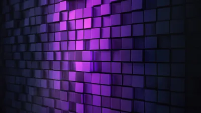 Abstract Purple Cube Wallpaper 4K, Abstract category