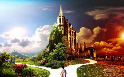 Bright Fantasy Wallpaper Fantasy Wallpaper 4K 1920x1200 Hd, Desktop, Wallpaper, Featuring, A, Fantasy, Castle, Surrounded, Lush, Greenery, Path, Leading, White, Ultrawide, Full HD