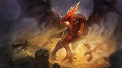 Serene Fantasy Wallpaper Fantasy Wallpaper 4K 2229x1253 Hd, Fantasy, Desktop, Wallpaper, Featuring, A, Majestic, Fire-breathing, Dragon), Flaming, Horns, Dramatic, Brown, Ultrawide, Full HD