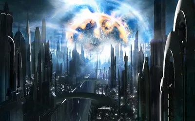 Bold Futuristic Wallpaper World Wallpaper 4K 1920x1200 Futuristic, Sci-fi, Cityscape, With, Towering, Skyscrapers, Under, A, Glowing, Energy-filled, Sky, Rendered, White, Ultrawide, Full HD