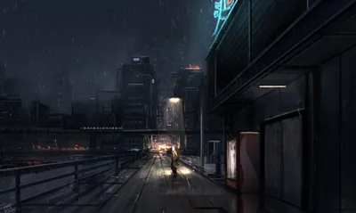 Dark Rainy Sci World Wallpaper 4K 3980x2383 A, Dark, Rainy, Sci-fi, Cityscape, At, Night, With, Futuristic, Buildings, Neon, Lights, Teal, Gray, Ultrawide, 4k