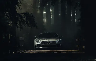 Vibrant Silver Wallpaper Cars Wallpaper 4K 3840x2445 Silver, Mercedes-benz, Amg, Gt, Supercar, Parked, On, A, Forest, Road, Captured, Moody, Blue, Teal, Ultrawide, 4k