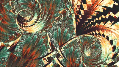 Serene Definition Wallpaper Abstract Wallpaper 4K 2560x1440 A, High-definition, Desktop, Wallpaper, Featuring, Mesmerizing, Abstract, Fractal, Pattern, Vibrant, Psychedelic, Colors, Brown, Gray, Blue, Ultrawide, QHD