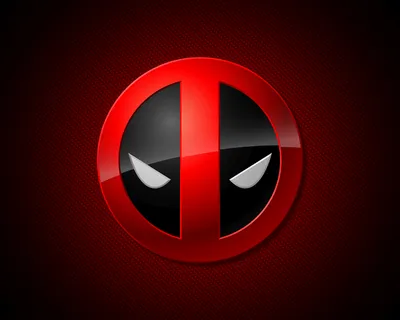 Deadpool Logo Red Black/Dark Wallpaper 4K 1440x1152 Hd, Desktop, Wallpaper, Featuring, The, Deadpool, Logo, A, Red, Black, Circle, Stylized, Brown, Square