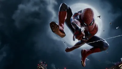 Dramatic Spider Man Action His Space Wallpaper 4K 1920x1080 A, Dramatic, Hd, Wallpaper, Featuring, Spider-man, In, Action, Showcasing, His, Iconic, Pose, Gray, Ultrawide, Full HD