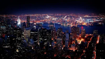 New York City Night Black/Dark Wallpaper 4K 1920x1080