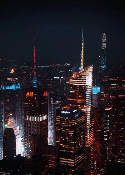 Night Cityscape City World Wallpaper 4K 1000x1400
