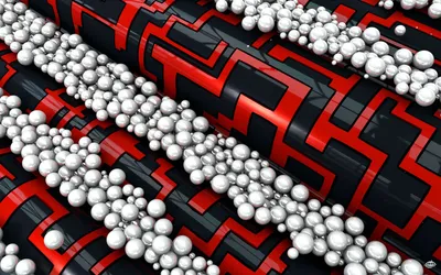 Moody Abstract Wallpaper Black/Dark Wallpaper 4K 1920x1200 An, Abstract, 3d, Cgi, Design, Featuring, Black, Red, White, Elements, Spherical, Shapes, Gray, Ultrawide, Full HD