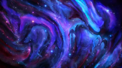Blue Nebula Era Wallpaper 4K, Space category