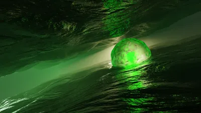 Radiant Abstract Wallpaper Abstract Wallpaper 4K 2560x1440 3d, Abstract, Hd, Wallpaper:, Featuring, A, Glowing, Green, Sphere, Set, Against, Dynamic, Black, Ultrawide, QHD
