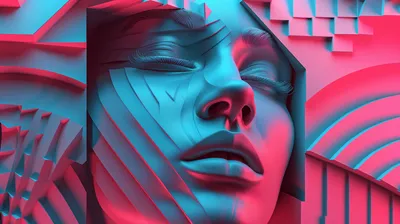 Artistic Woman Face Abstract Geometric Abstract Wallpaper 4K 2912x1632 Artistic, Hd, Wallpaper:, Of, A, Woman's, Face, With, Woman, 039, Abstract, Geometric, Yellow, Ultrawide, QHD