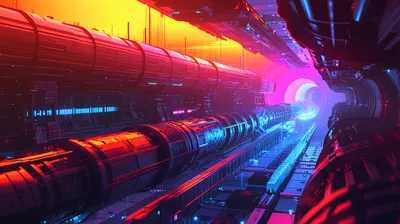 Sleek Futuristic Wallpaper Abstract Wallpaper 4K 2912x1632 Futuristic, Sci-fi, Structure, With, Glowing, Neon, Lights, Serving, Themed, Desktop, Pink, Yellow, Ultrawide, QHD