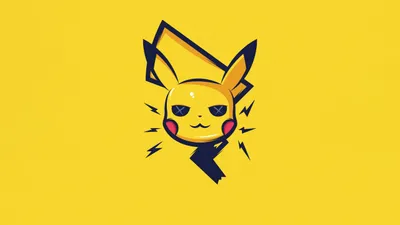 Minimalist Anime Pikachu Illustration Minimal Wallpaper 4K 5120x2880 Minimalist, Anime-style, Pikachu, Illustration, With, Bold, Lines, And, Bright, Colors, Yellow, Designed, Purple, Ultrawide, 4k