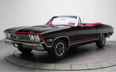 Sleek Black Chevrolet Chevelle Muscle Wallpaper 4K, Cars category