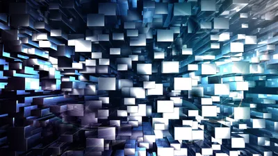 Abstract Blue Dynamic Arrangement Wallpaper 4K, Abstract category