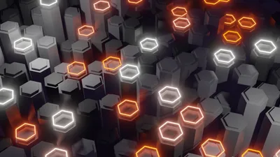 Abstract Pattern Hexagonal Shapes Shades Wallpaper 4K, Abstract category