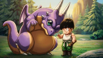 Crisp Dragon Wallpaper Fantasy Wallpaper 4K 1920x1080 Hd, Pc, Desktop, Wallpaper/background, Dragon, Ball, Z, Anime, Scene, Young, Gohan, Petting, White, Ultrawide, Full HD