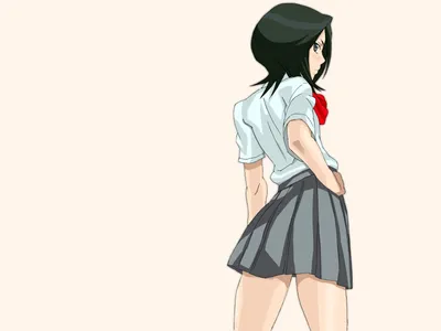 Moody Rukia Wallpaper Abstract Wallpaper 4K 1600x1200 Rukia, Kuchiki, From, Bleach, In, A, School, Uniform, Looking, Over, Her, Shoulder, White, Landscape