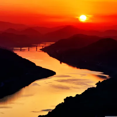 Golden Sunset Wallpaper Nature Wallpaper 4K 3840x3840