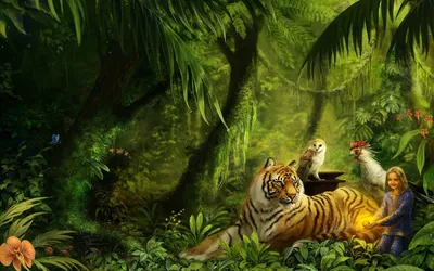 Fantasy Shows Little Girl Wallpaper 4K, Animals category
